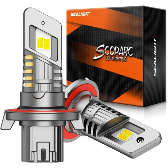 SEALIGHT® S1-Pro 9008/H13 60W 6500K White IP68 LED Headlight Bulbs 2 Pcs New - Picture 1 of 3